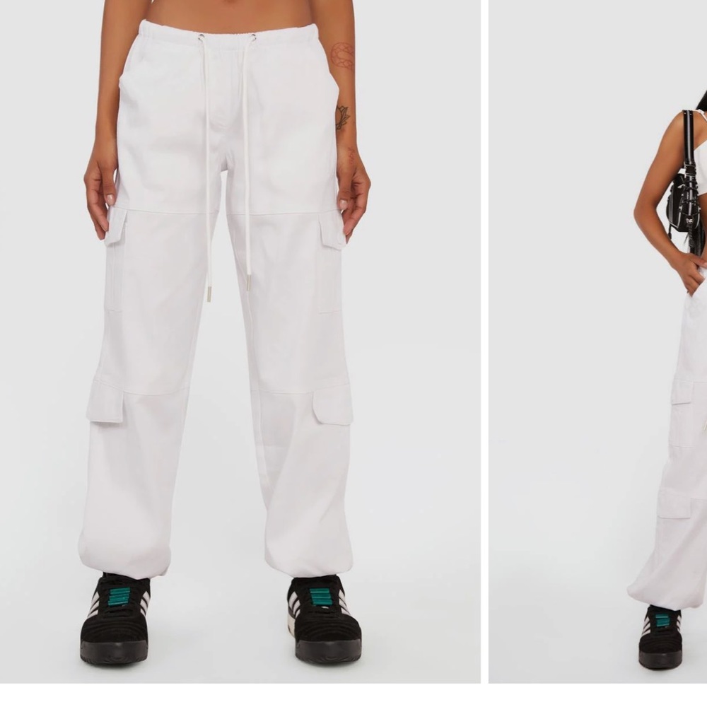 EDIKTED WHITE CARGO PANTS